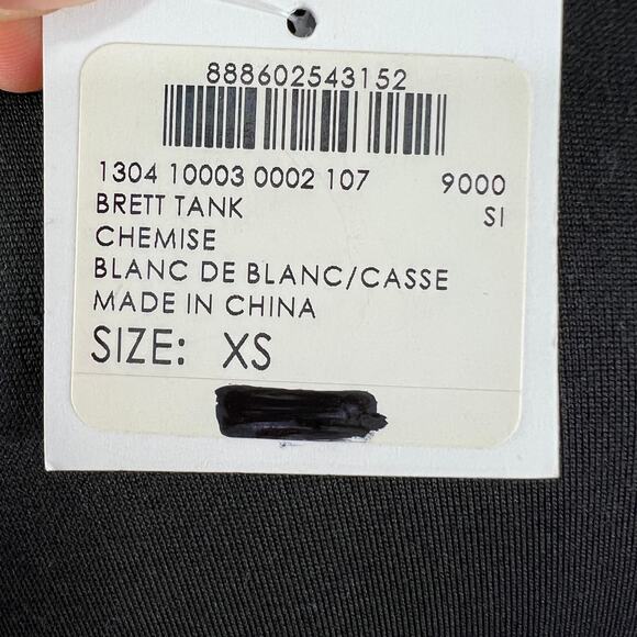 Club Monaco Off White Brett Tank Silk Sweetheart Spaghetti Strap X-Small XS NEW - Picture 5 of 7